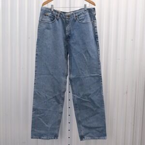 NWT Lee Relaxed Fit Men Jeans Blue Denim 38x32 Slightly Tapered‎ Leg